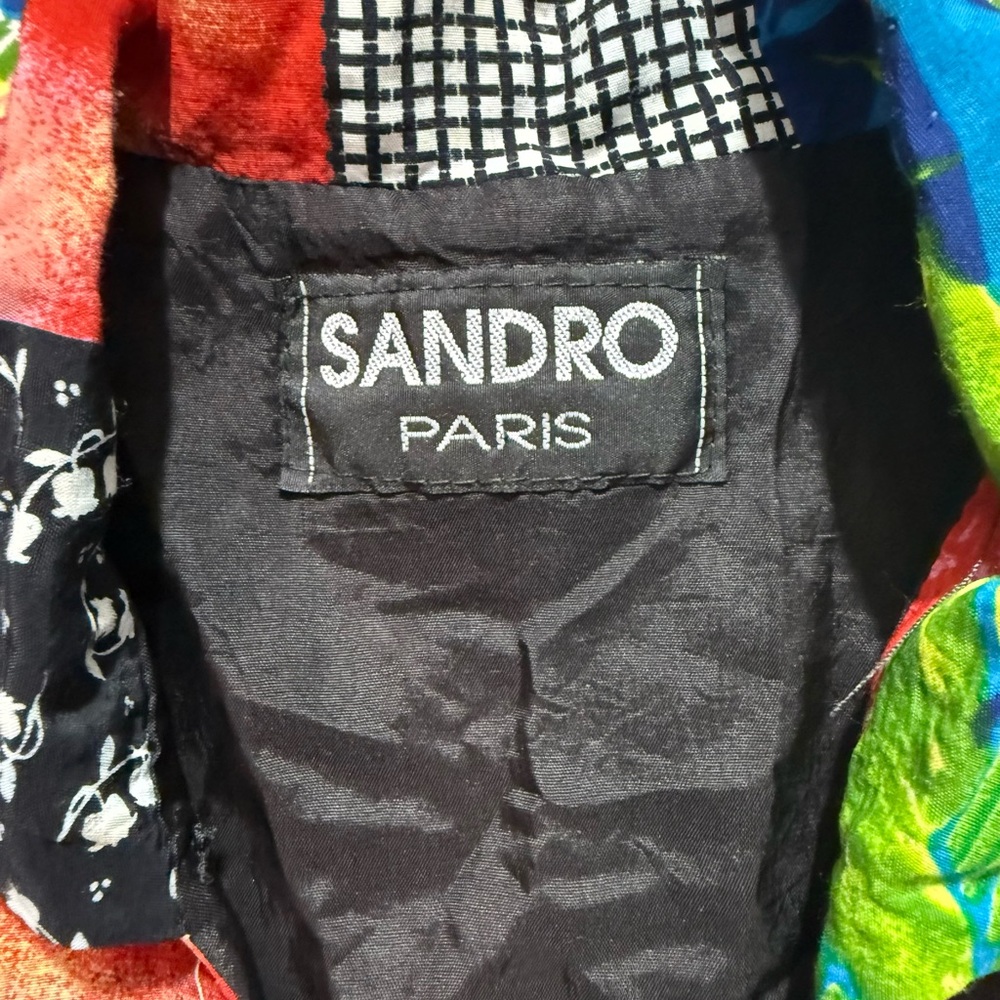 Sandro Paris Multicolor Patchwork Vest, Women's S… - image 3